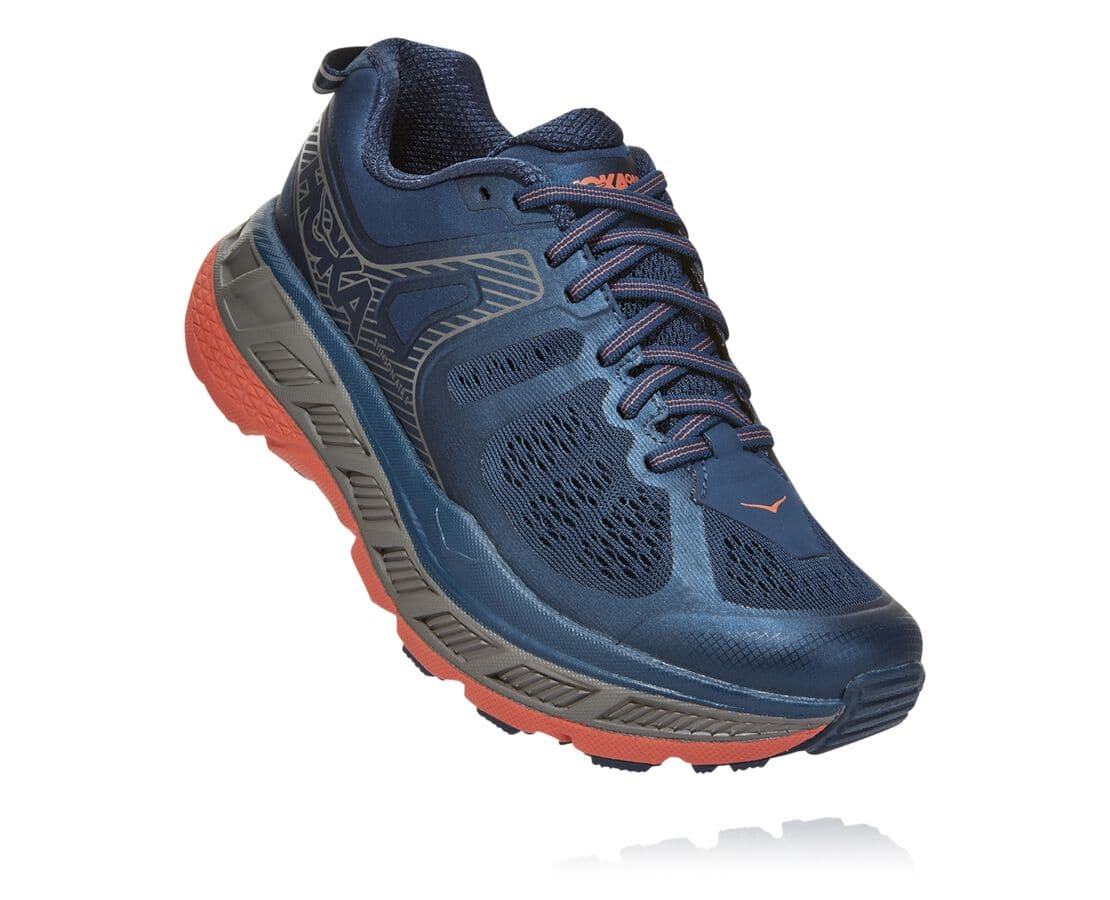 Hoka One One Stinson Atr 5 Damen Wanderschuhe Blau / Koralle | (DE-9678NKEZV)